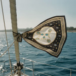 Holy Spirit Black SatIn Scarf